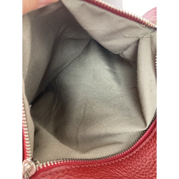 Neta Sade Hobo Bag Purse Red Pebbled Leather Large Tote Handbag Designer - Picture 8 of 13